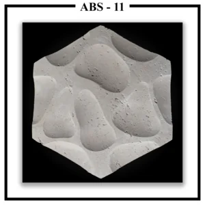 A single Luxture Abstract ABS-11 hexagonal wall panel covered in raised, organic pebble shapes with a textured finish.