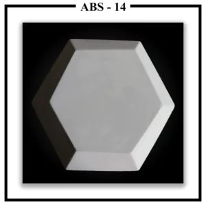 A single Luxture Abstract ABS-14 hexagonal wall panel with a clean, simple beveled edge on a black background.