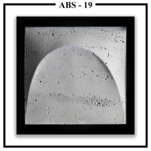 A square Luxture Abstract ABS-19 wall panel with a single large, raised arch and a rough, pitted surface texture.