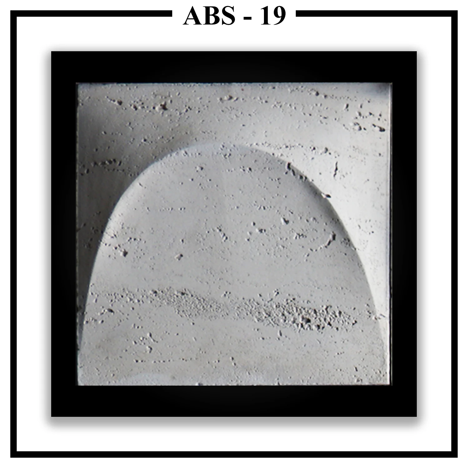 A square Luxture Abstract ABS-19 wall panel with a single large, raised arch and a rough, pitted surface texture.