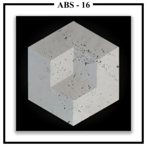 A single Luxture Abstract ABS-16 hexagonal panel with a recessed L-shape, creating a 3D cube illusion with a pitted texture.