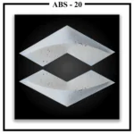 Two Luxture Abstract ABS-20 V-shaped textured panels arranged to form a diamond shape against a black background.
