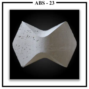 A single Luxture Abstract ABS-23 hourglass or bow-tie shaped wall panel with concave sides and a rough, textured finish.