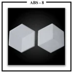 Two Luxture Abstract ABS-8 hexagonal wall tiles designed to create a 3D cube or isometric box illusion.