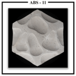 A single Luxture Abstract ABS-11 hexagonal wall panel covered in raised, organic pebble shapes with a textured finish.