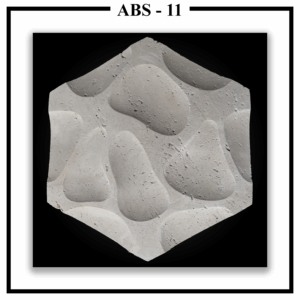 A single Luxture Abstract ABS-11 hexagonal wall panel covered in raised, organic pebble shapes with a textured finish.