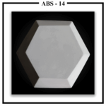 A single Luxture Abstract ABS-14 hexagonal wall panel with a clean, simple beveled edge on a black background.