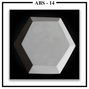 A single Luxture Abstract ABS-14 hexagonal wall panel with a clean, simple beveled edge on a black background.