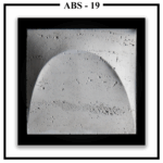A square Luxture Abstract ABS-19 wall panel with a single large, raised arch and a rough, pitted surface texture.