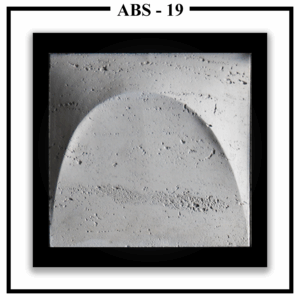 A square Luxture Abstract ABS-19 wall panel with a single large, raised arch and a rough, pitted surface texture.