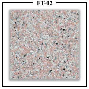 Luxture Multi Colour FT-02 granite finish wall texture paint in pink, grey, and black glossy speckled design