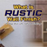 A painter from Luxture Surface Coatings applies a white Rustic textured wall finish with a trowel, demonstrating the application process for the durable coating.