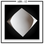A single Luxture Abstract ABS-12 diamond-shaped wall panel with two opposing concave curves creating a sculptural look.