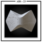 A single Luxture Abstract ABS-23 hourglass or bow-tie shaped wall panel with concave sides and a rough, textured finish.