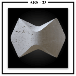 A single Luxture Abstract ABS-23 hourglass or bow-tie shaped wall panel with concave sides and a rough, textured finish.