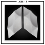 Two Luxture Abstract ABS-3 wall panels with smooth, undulating curves that form a wing-like shape.