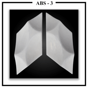 Two Luxture Abstract ABS-3 wall panels with smooth, undulating curves that form a wing-like shape.