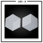 Two Luxture Abstract ABS-8 hexagonal wall tiles designed to create a 3D cube or isometric box illusion.