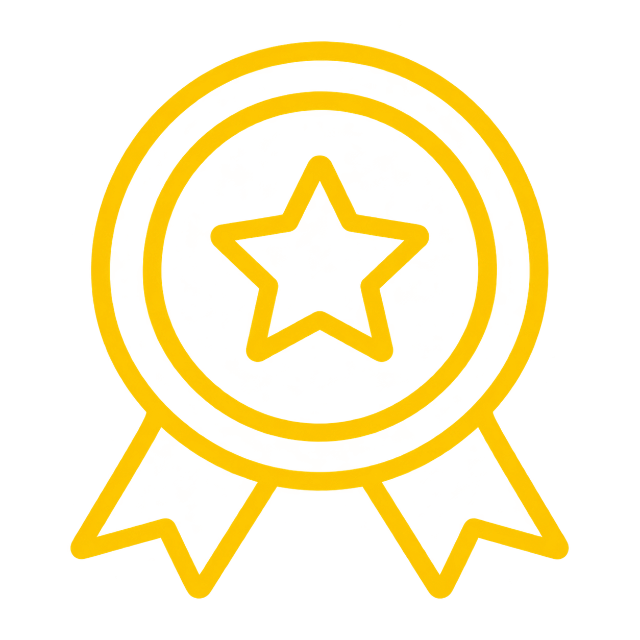 Golden Medal Ribbon Icon